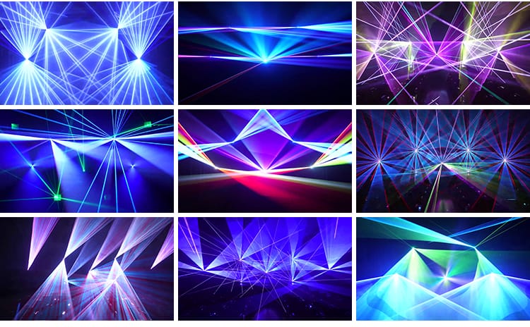 灯光秀镭射激光线开场走秀酒吧动感炫酷投屏LED直播背景视频素材