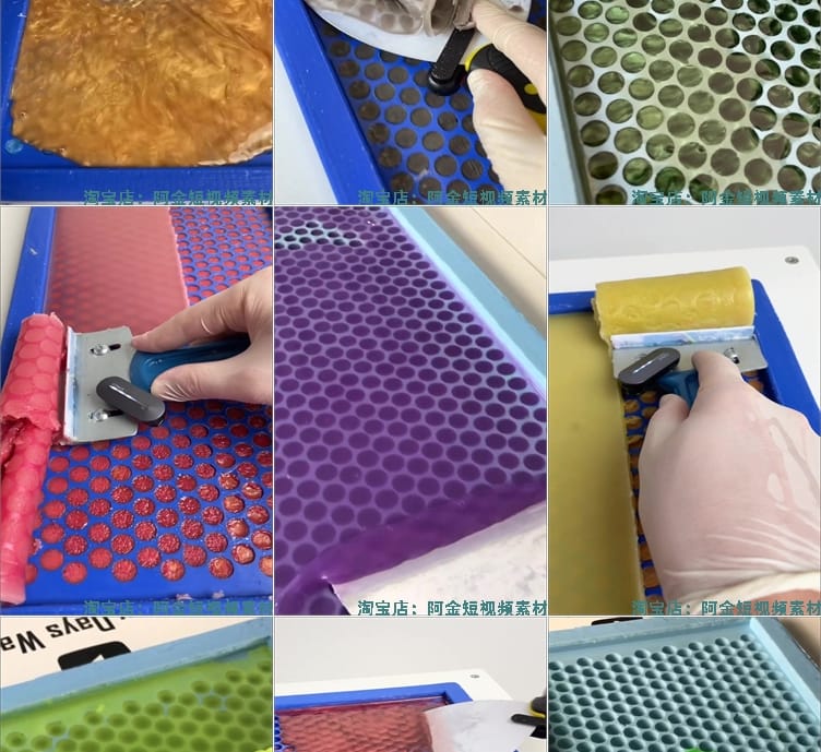 国外刮蜡沉浸式竖屏高清解压视频素材小说推文引流短视频手工