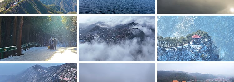 江西庐山风光旅游景点风景中国名山大好河山云雾雪景航拍视频素材