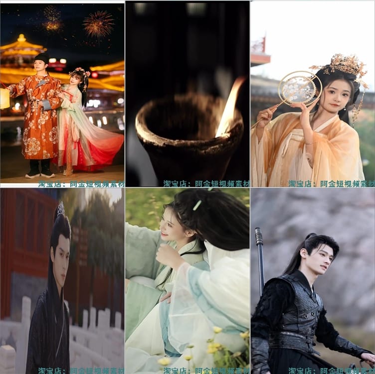 古风人物唯美汉服国风古装高清视频小说推文素材抖音自媒体剪辑