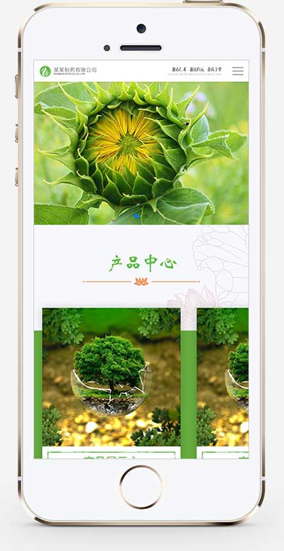 (自适应手机端)响应式HTML5农业园林网站源码 通用医药制药类企业网站模板