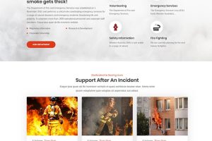 大气的消防网门户Bootstrap网站模板