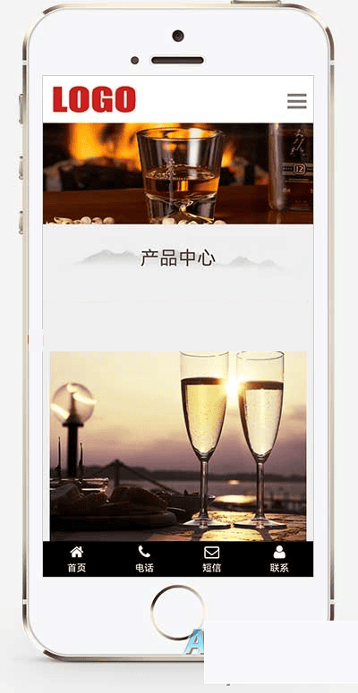(自顺应移动端)水墨风相应式酒业网站源码 白酒酿制出产网站模板 pbootcms模板
