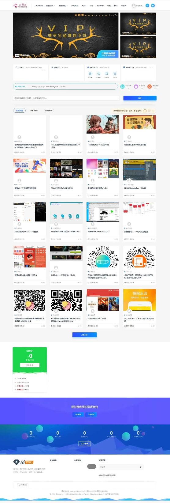 WordPress模版_RiPro主题-子主题huzao-child V4.0下载