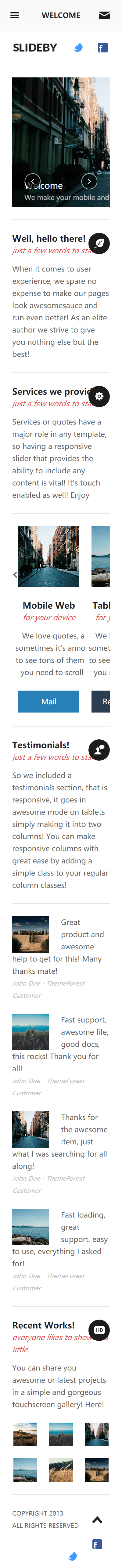 【静态模版】仿Slideby触屏版html5响应式手机wap网站模板下载
