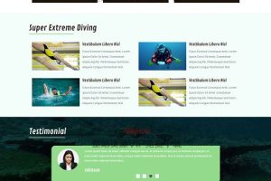 大图响应式海底潜水爱好者模板纯HTML模板