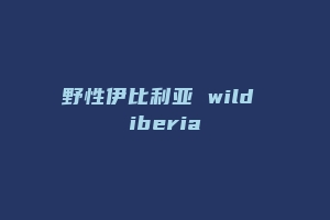 野性伊比利亚 wild iberia