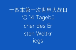 十四本第一次世界大战日记 14 Tagebücher des Ersten Weltkriegs