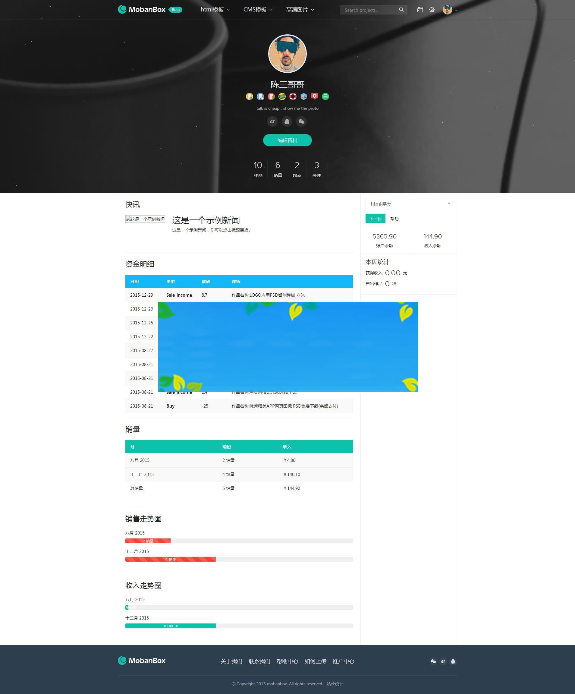 Mobanbox响应式高端网站模板平台系统源码下载