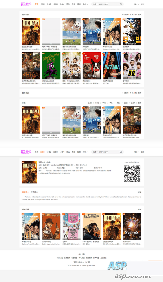 【苹果cms模板】大橙子vfed 5.神仙道去受权完美立解主题