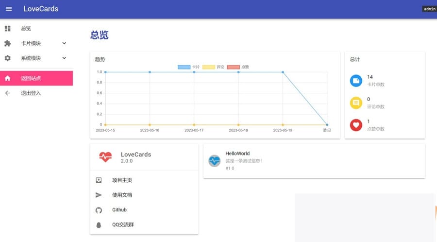 LoveCardsV2全网最新表达墙源码