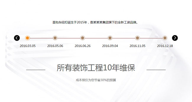 jQuery公司发展历程时间轴代码