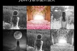 jQuery悬停图片变色放大特效