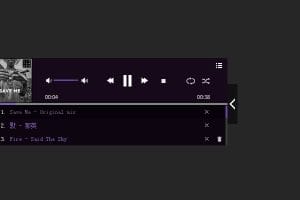 黑色侧边悬浮MP3音乐播放器代码