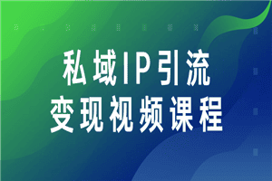 私域IP引流变现视频课程