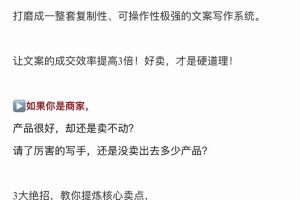 朋友圈不刷屏文案心法课：不销而销文案训练营