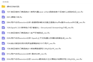 Spark 2.0大型项目实战：移动电商app交互式数据分析平台（大数据高端课程）课程视频教程