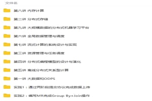 大数据核心技术全掌握视频教程