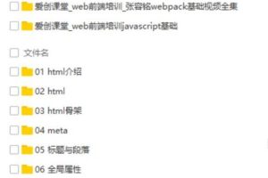 张容铭1000级web前端培训视频教程