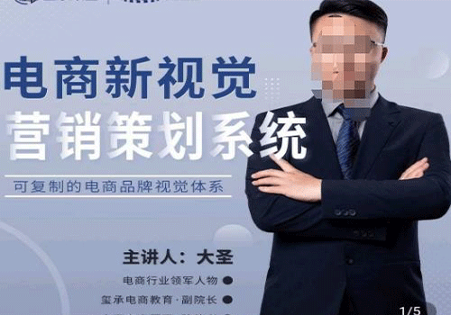 2023大圣·电商新视觉营销策划系统，可复制的电商品牌视觉识别系统视频教程