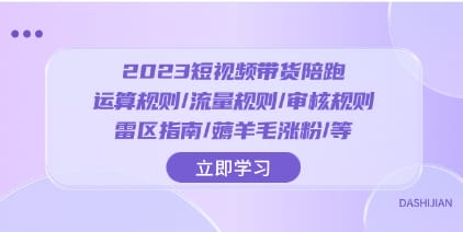 2023短视频·带货陪跑：运算规则/流量规则/审核规则/雷区指南/薅羊毛涨粉..