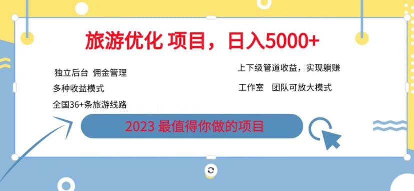 7.22旅游项目最新模式，独立后台+全国35+线路，日入5000+【揭秘】