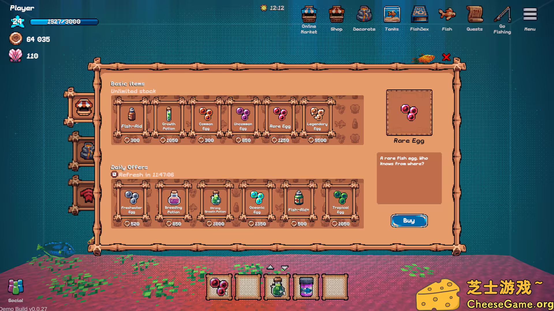 [PC]全球鱼友俱乐部：放置好时光/Tiny Aquarium: Social Fishkeeping