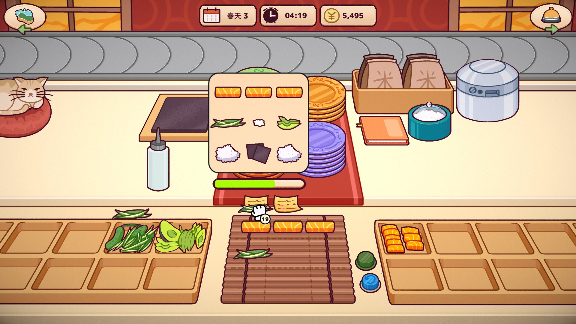 图片[1] [PC]美味回转寿司店模拟器/Ugoku Sushi Bar | 游戏截图
