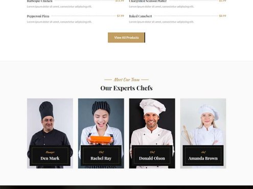 多功能的美食餐厅外卖预订HTML5模板