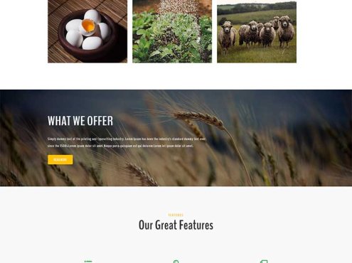 宽屏农业农产品种植养殖企业基地静态网站html模板