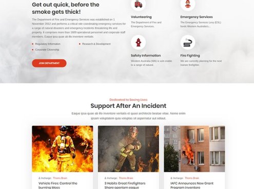 大气的消防网门户Bootstrap网站模板