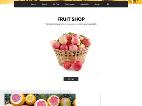 HTML5响应式水果商店响应式网站模板