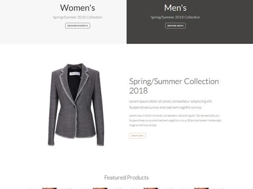 扁平化女装鞋包商城模板 HTML5静态模板