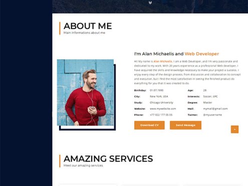 个人投资组合简历模板