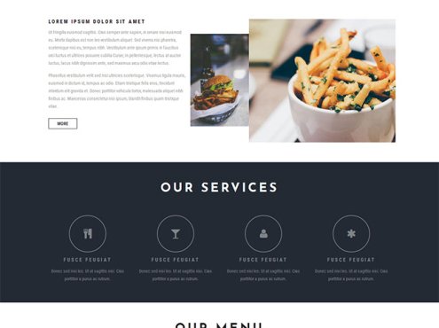 国外餐厅美食网站模板 单页模板