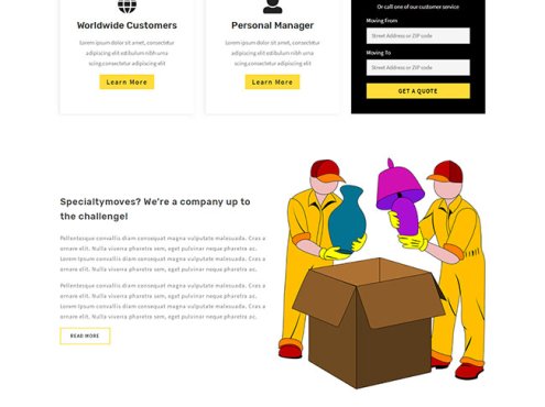 物流运输公司网站模板 HTML5模板 宽屏网页