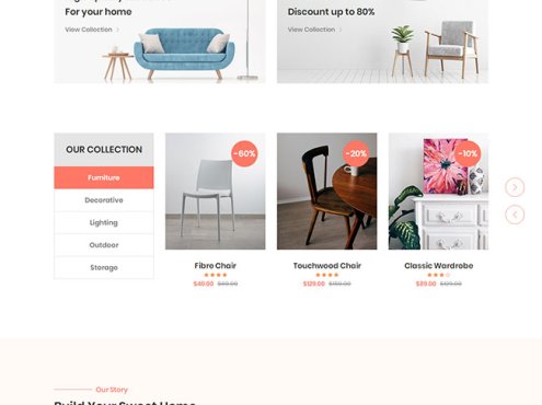 98站长模板之家具办公桌椅企业官网模板 HTML5模板网页