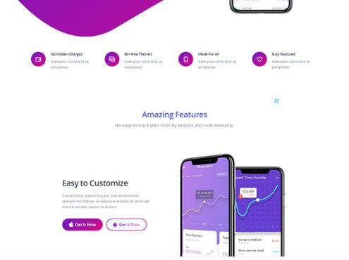 IOS手机App着陆页模板 HTML自适应单页模板