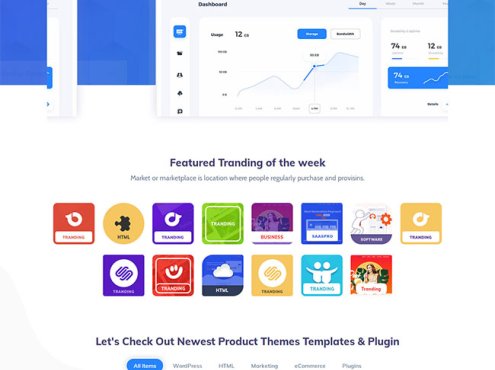 资源素材交流平台网站模板 静态单页模板
