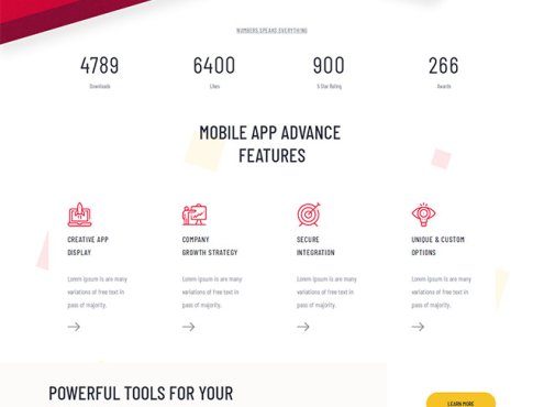 手机app应用软件单页模板