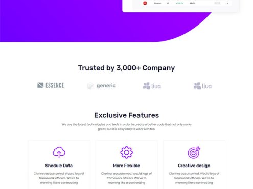 紫色软件应用单页模板