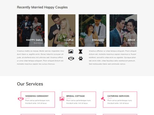 浪漫婚礼策划公司网站模板