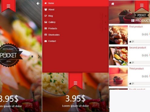 微官网美食订餐HTML5触屏订餐模板源码
