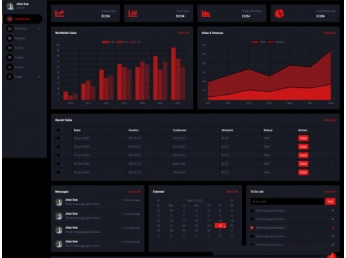 后台数据统计Bootstrap5模板