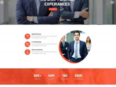 [PHP]DM建站系统现代商务营销服务公司网站模板 v1.3