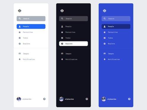 CSS3左侧竖直分类导航菜单