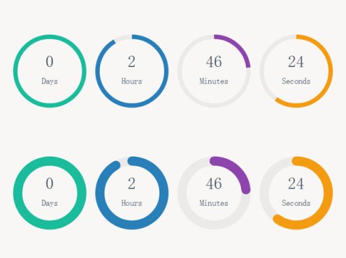 HTML5多款圆形进度条倒计时插件