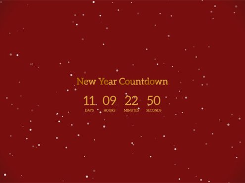 新年倒计时雪花代码 倒计时代码