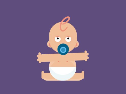 叼奶瓶的小孩CSS3特效 网页特效