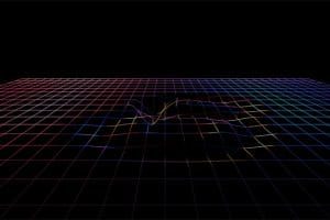 HTML5流动网状线条动画特效 canvas绘制的3D液体网状
